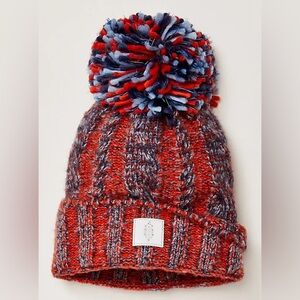 NWT FP Movement by Free People Pom Party Knit Striped Cozy Beanie